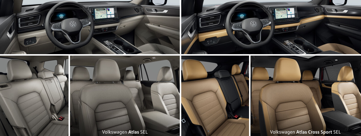 VW Atlas vs. VW Atlas Cross Sport Interior